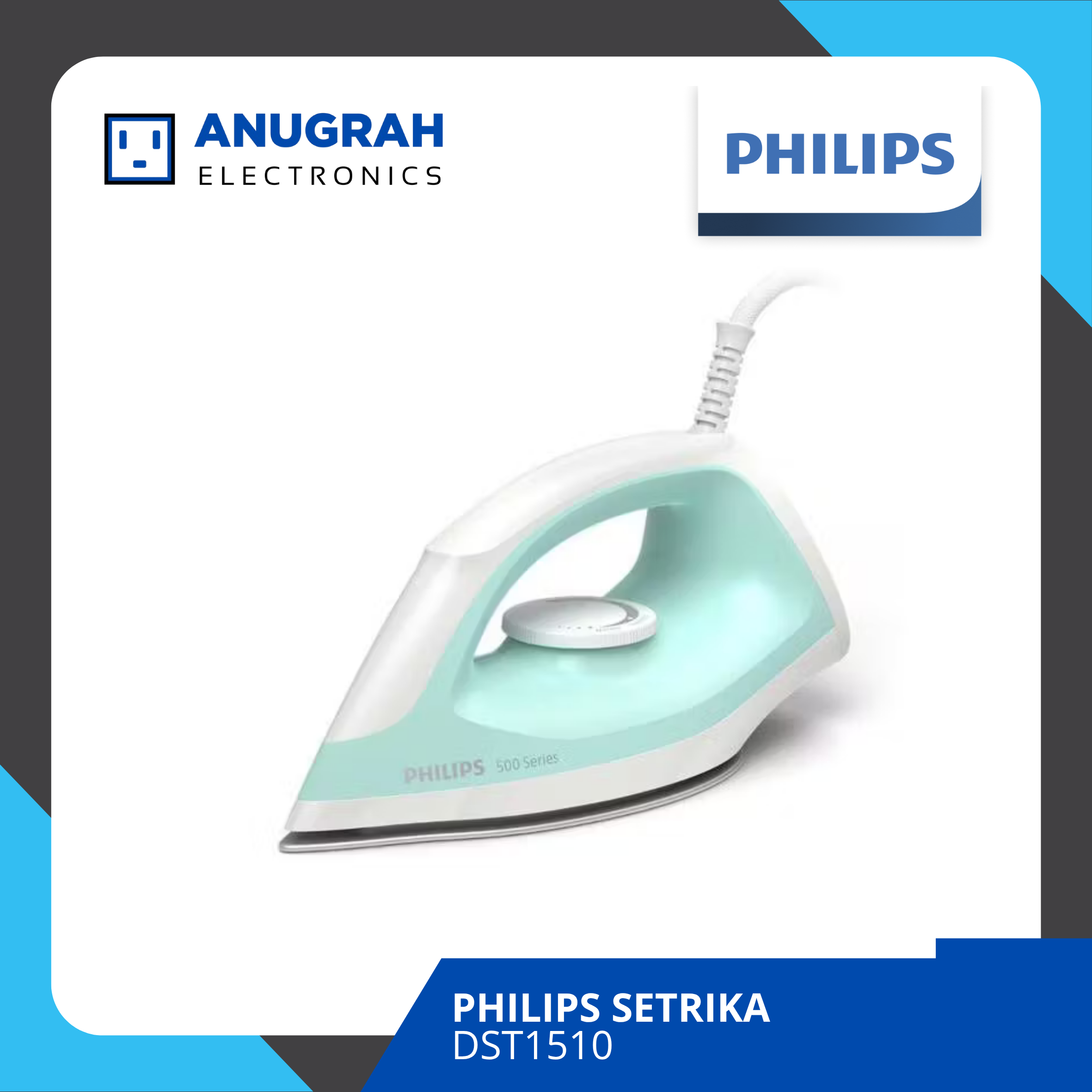 setrika uap philips dst 0510 steam iron anti lengket setrika uap philips dst 0510 steam iron anti lengket
